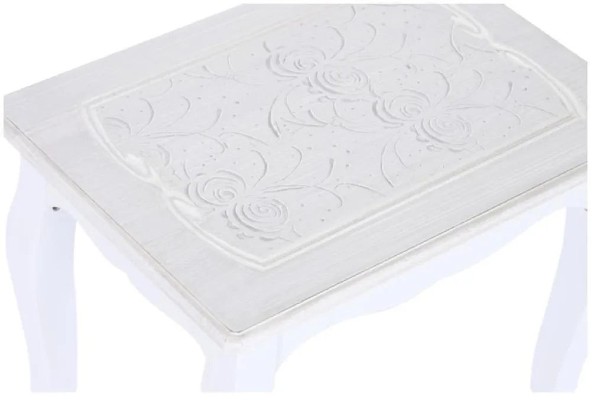 Clearance - Romantic White Wood Side Table - Set of 3 - FSS15986