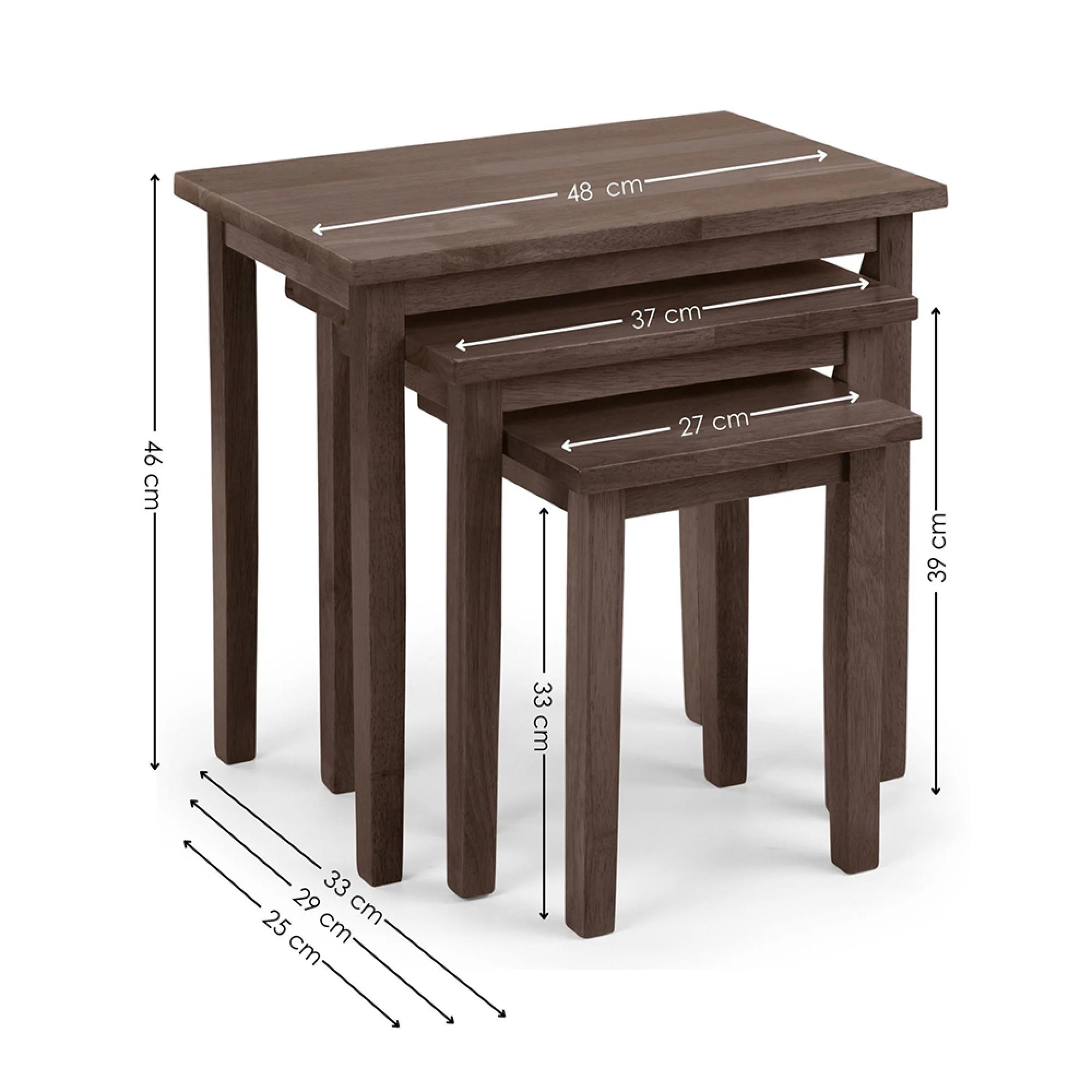 Cleo Nest of Tables - Set of 3 - Walnut