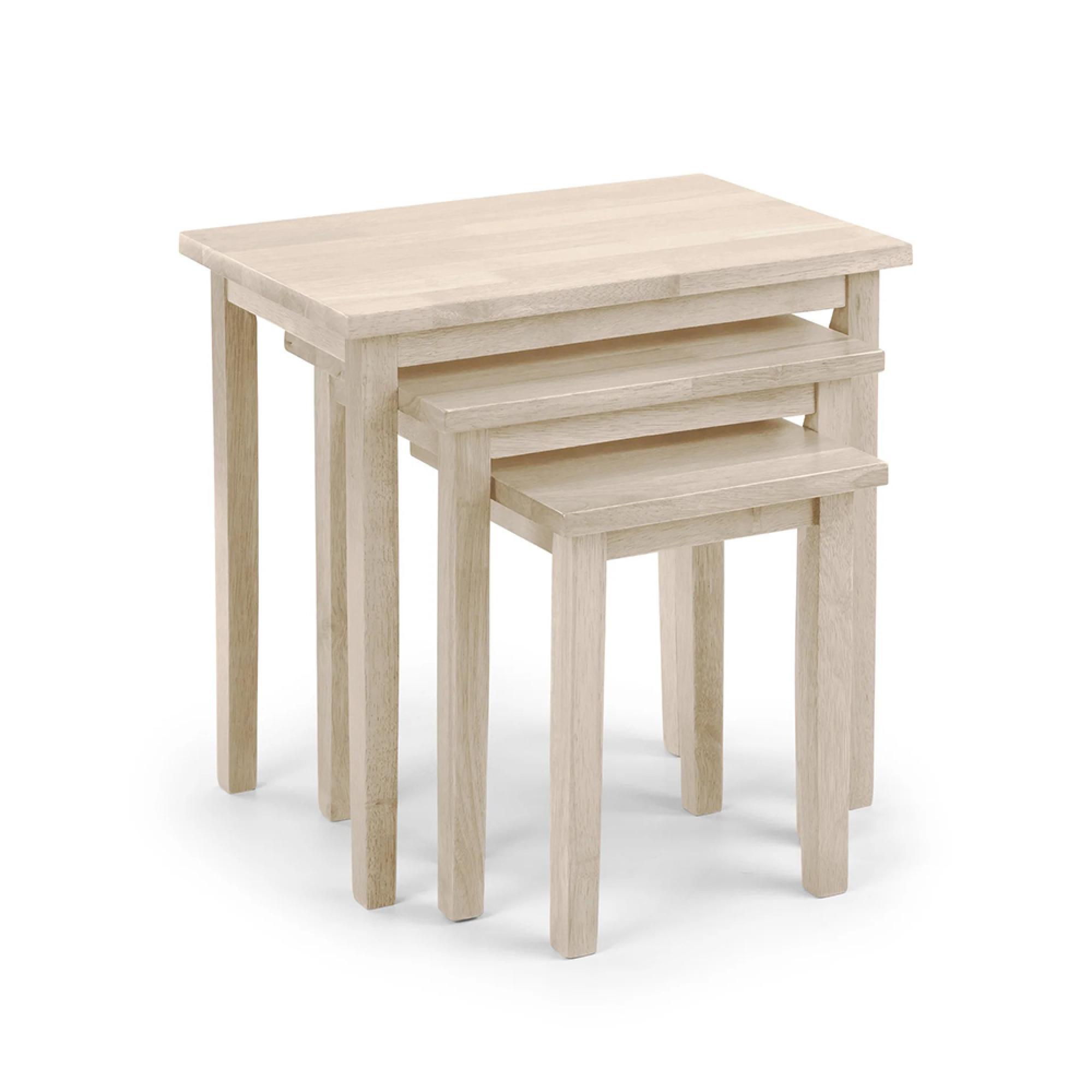 Cleo Nest of Tables - Set of 3 - White Washed