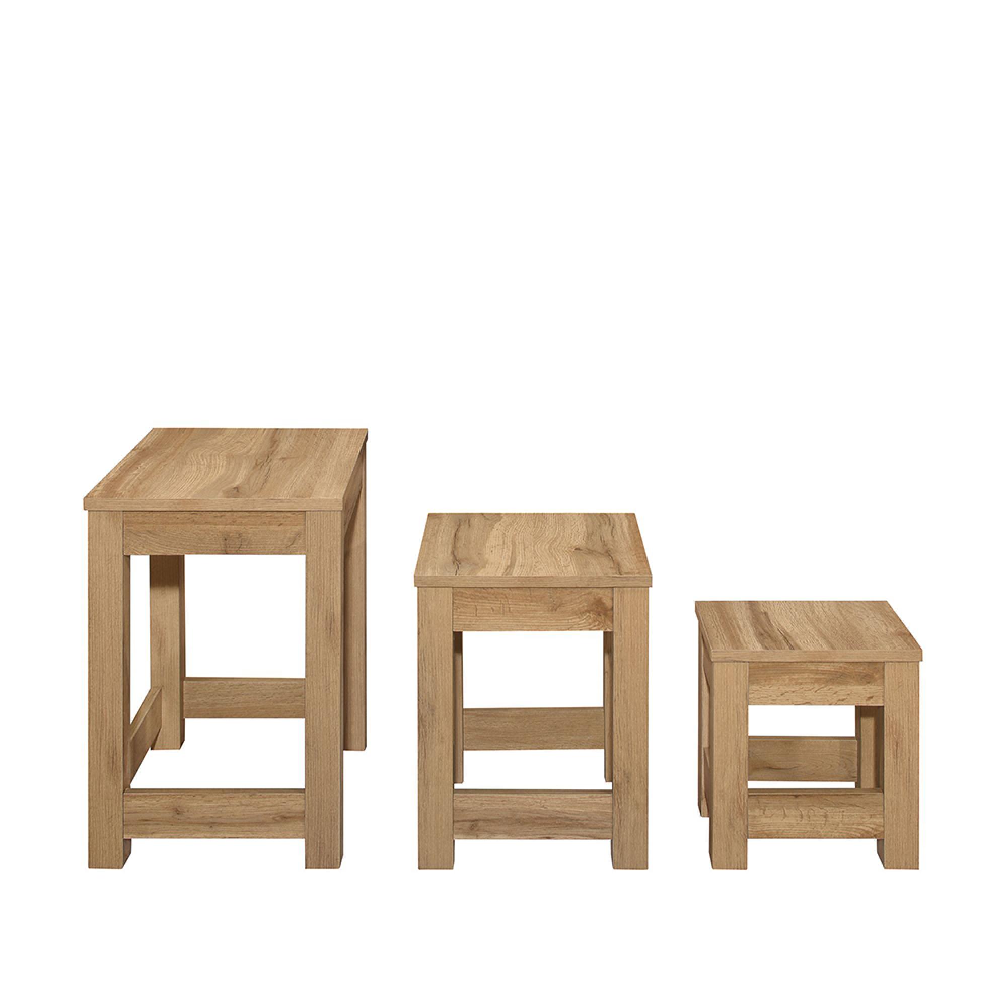 Compton Nest of Tables - Set of 3 - Oak