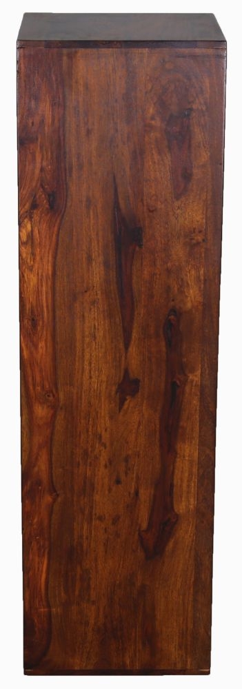 Cube Solid Sheesham Wood Large Pedestal Table