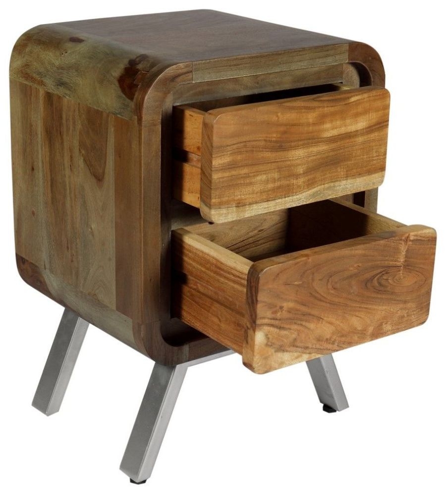 Dalhousie Industrial Acacia Wood Lamp Table