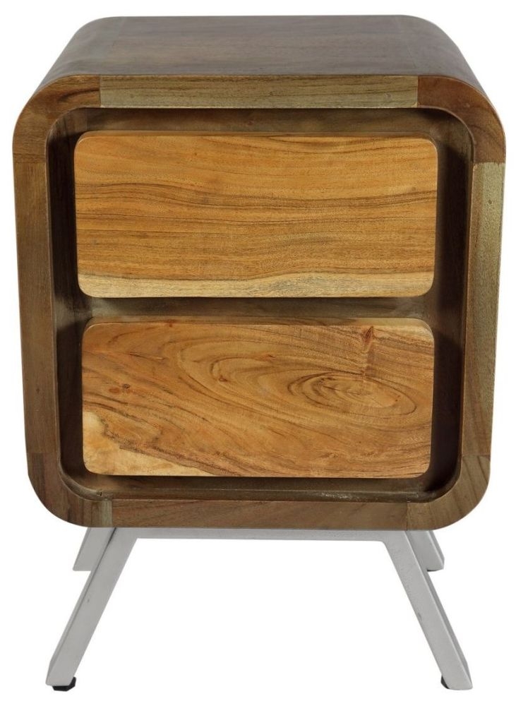 Dalhousie Industrial Acacia Wood Lamp Table