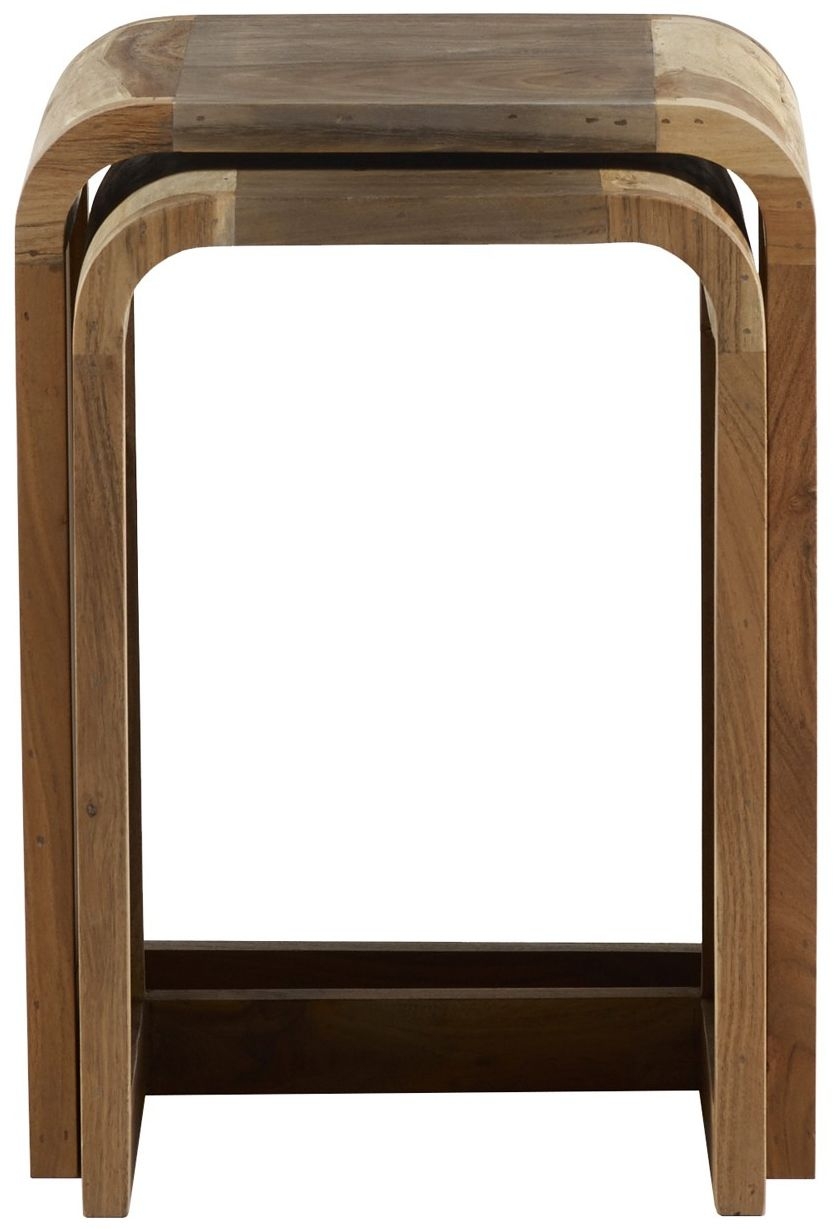 Dalhousie Industrial Acacia Wood Nest of 2 Tables