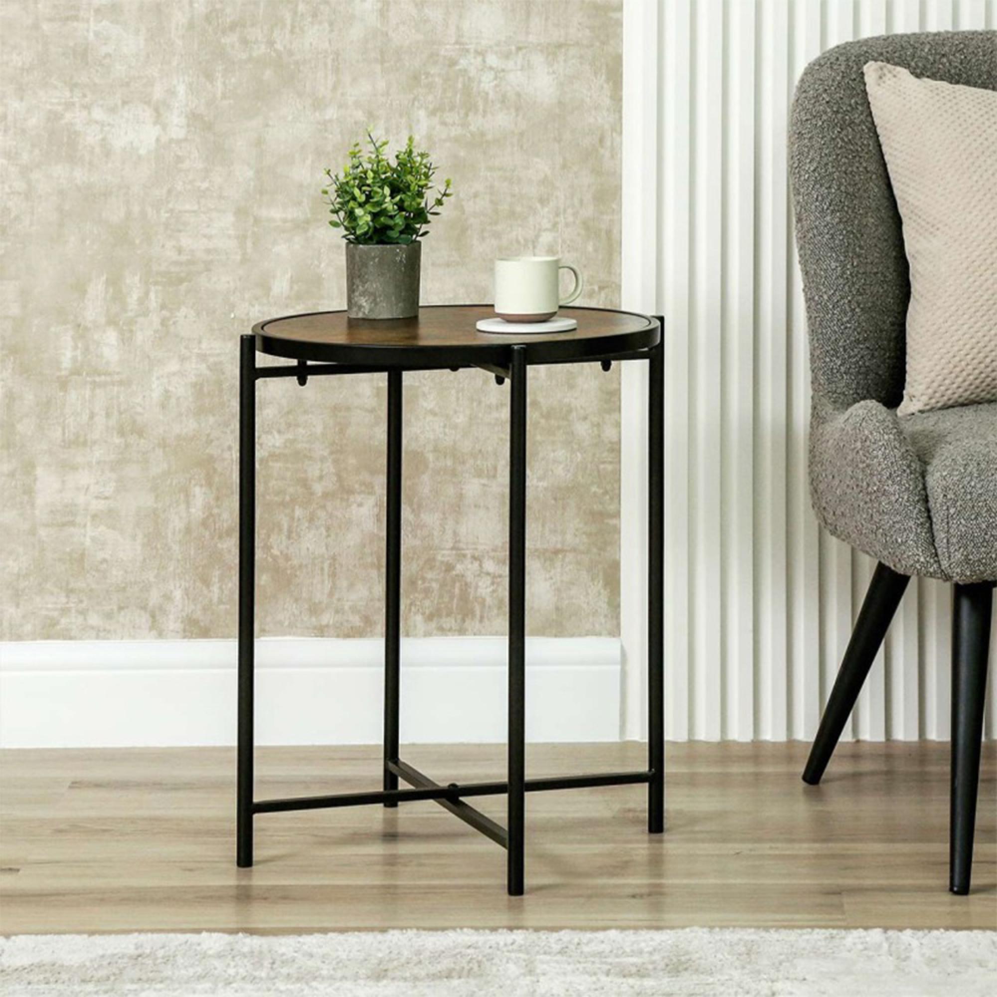End Table - Round - Dark Wood