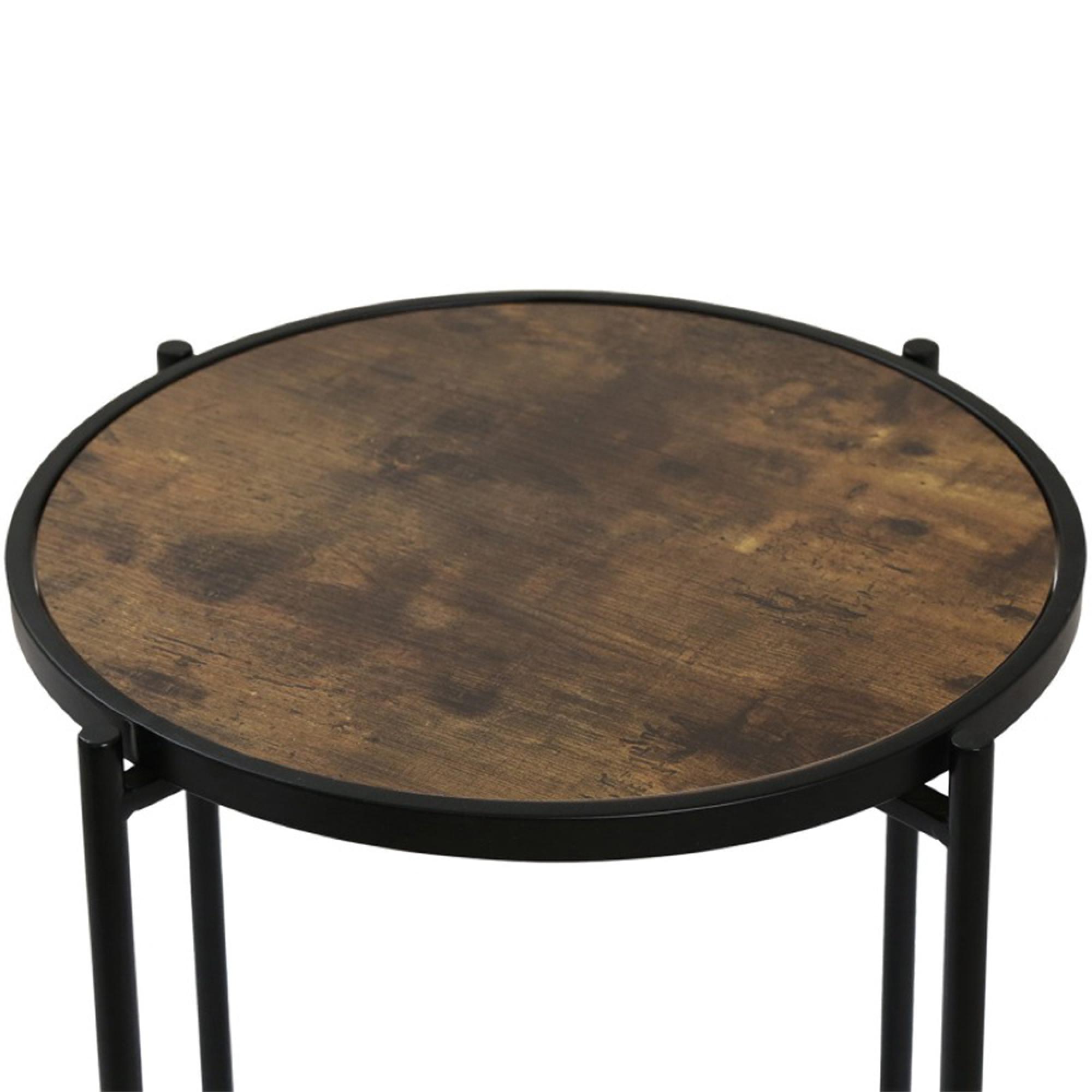 End Table - Round - Dark Wood