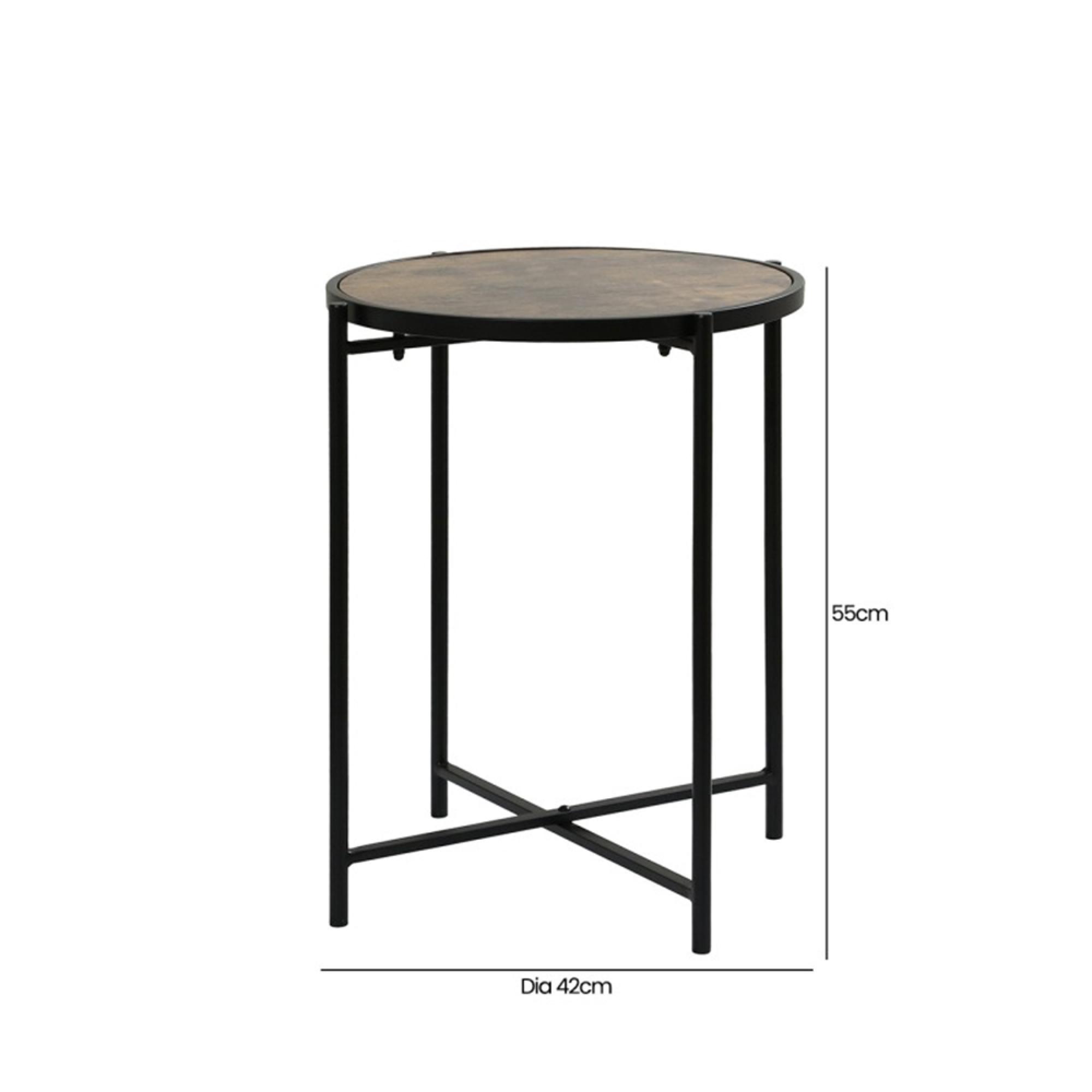 End Table - Round - Dark Wood