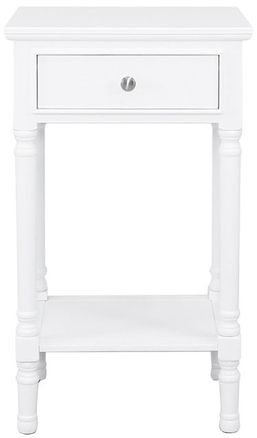 Delta Telephone Table - 1 Drawer - White