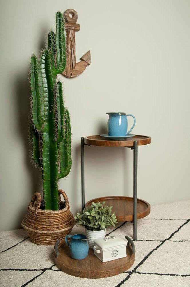 Evansville Mango Wood Round End Table