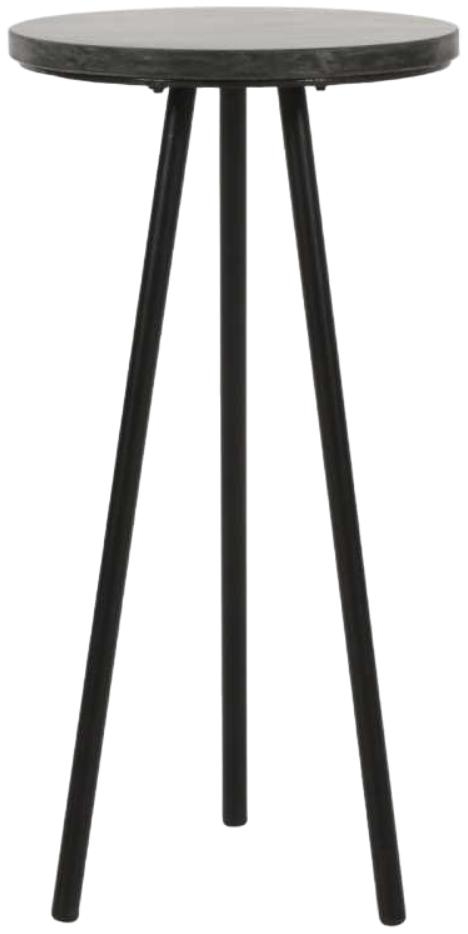 Fluted Black Marble Side Table