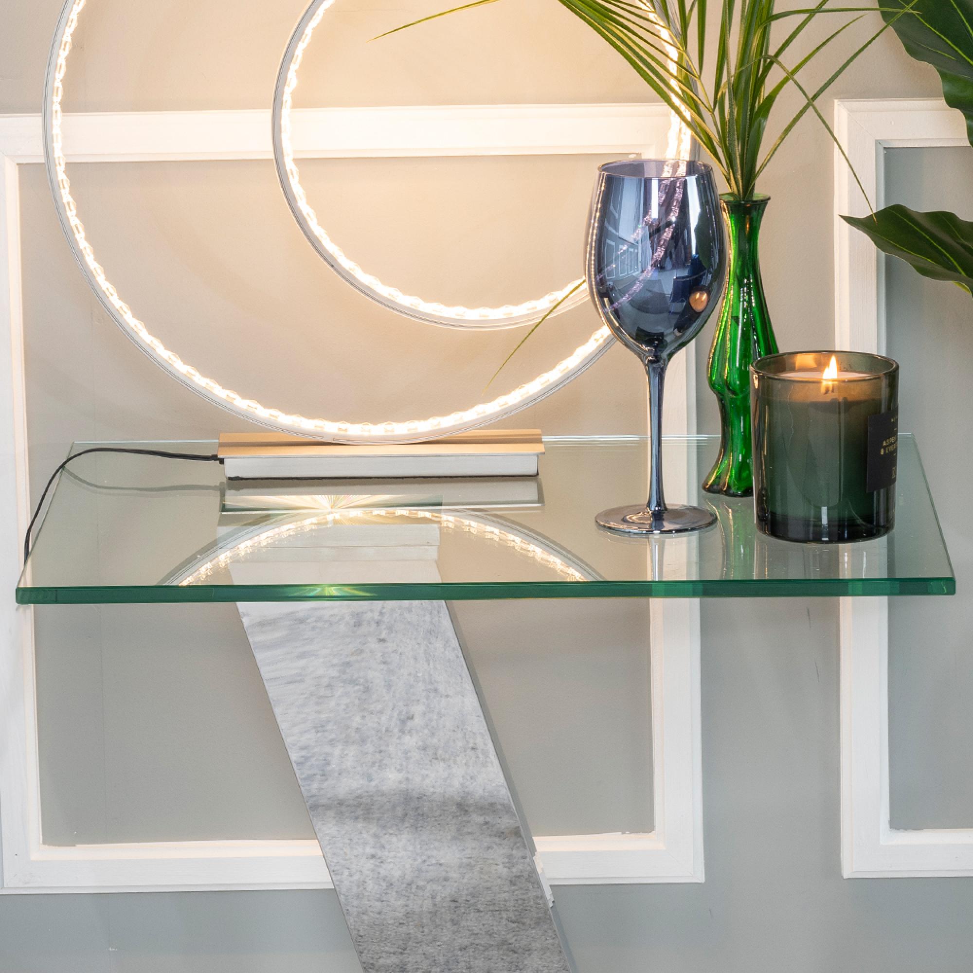 Fusion Side Table - Glass Top