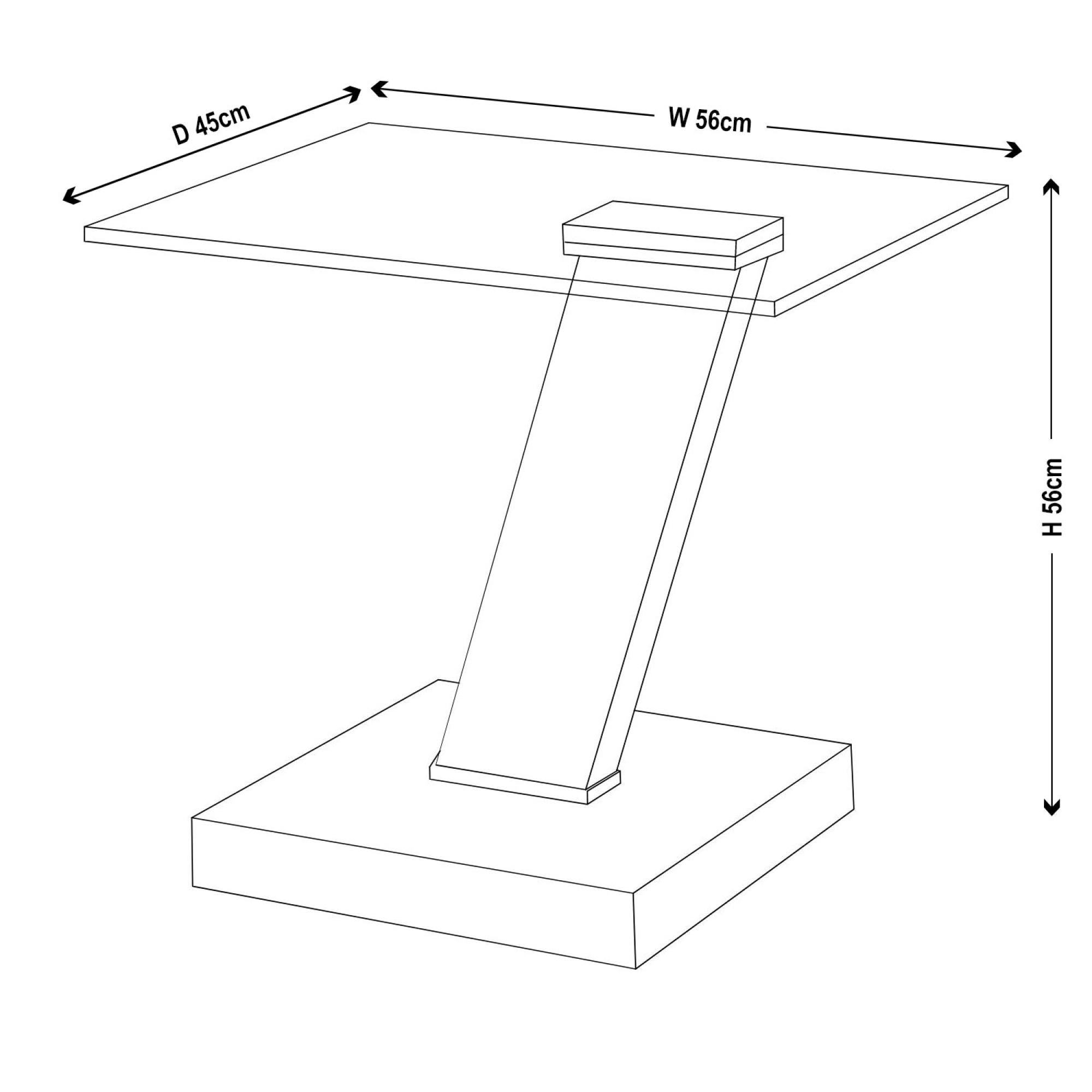 Fusion Side Table - Glass Top