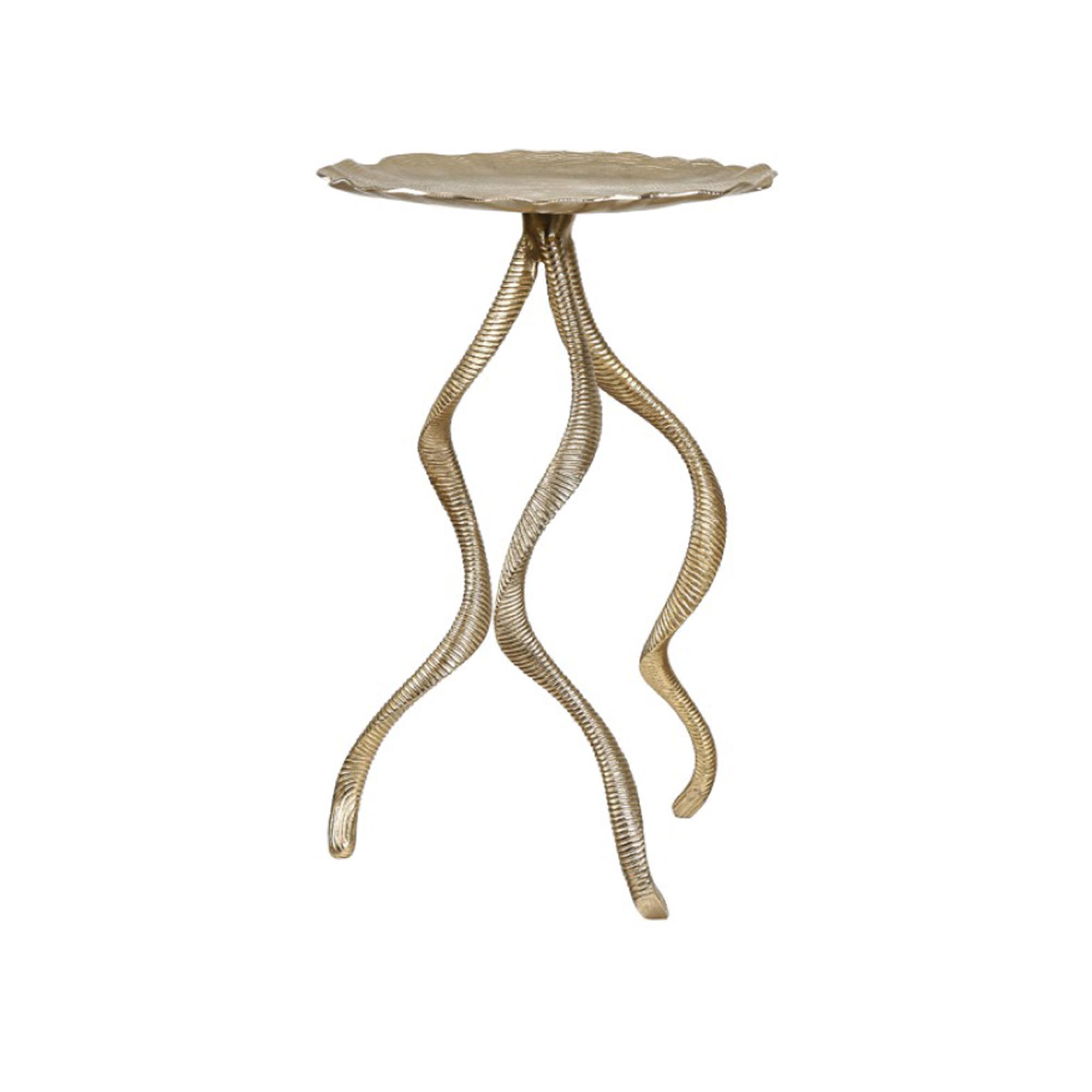 Side Table - Round - Gold Antler Metal