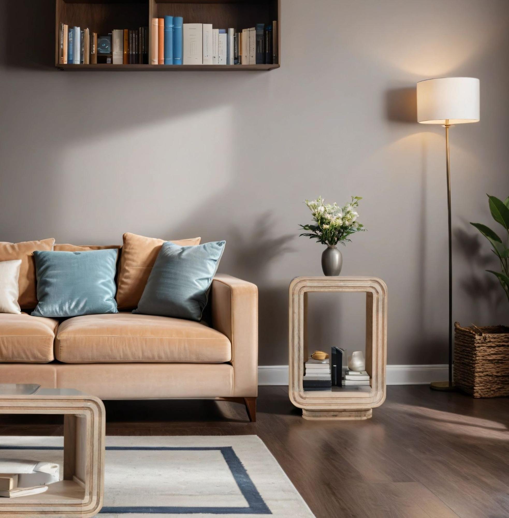 Hanover Ribbed Carved Mango Wood Side Table