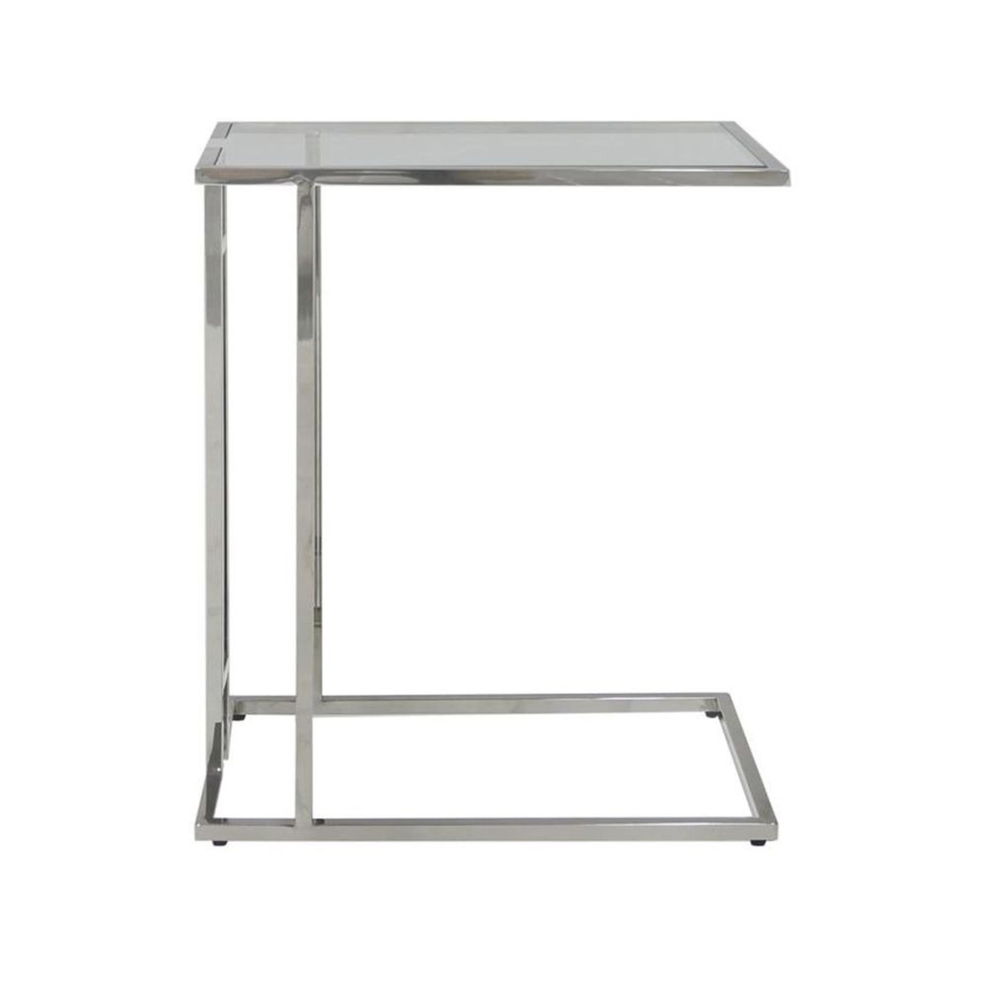 Harry Side Table - Clear Glass and Chrome