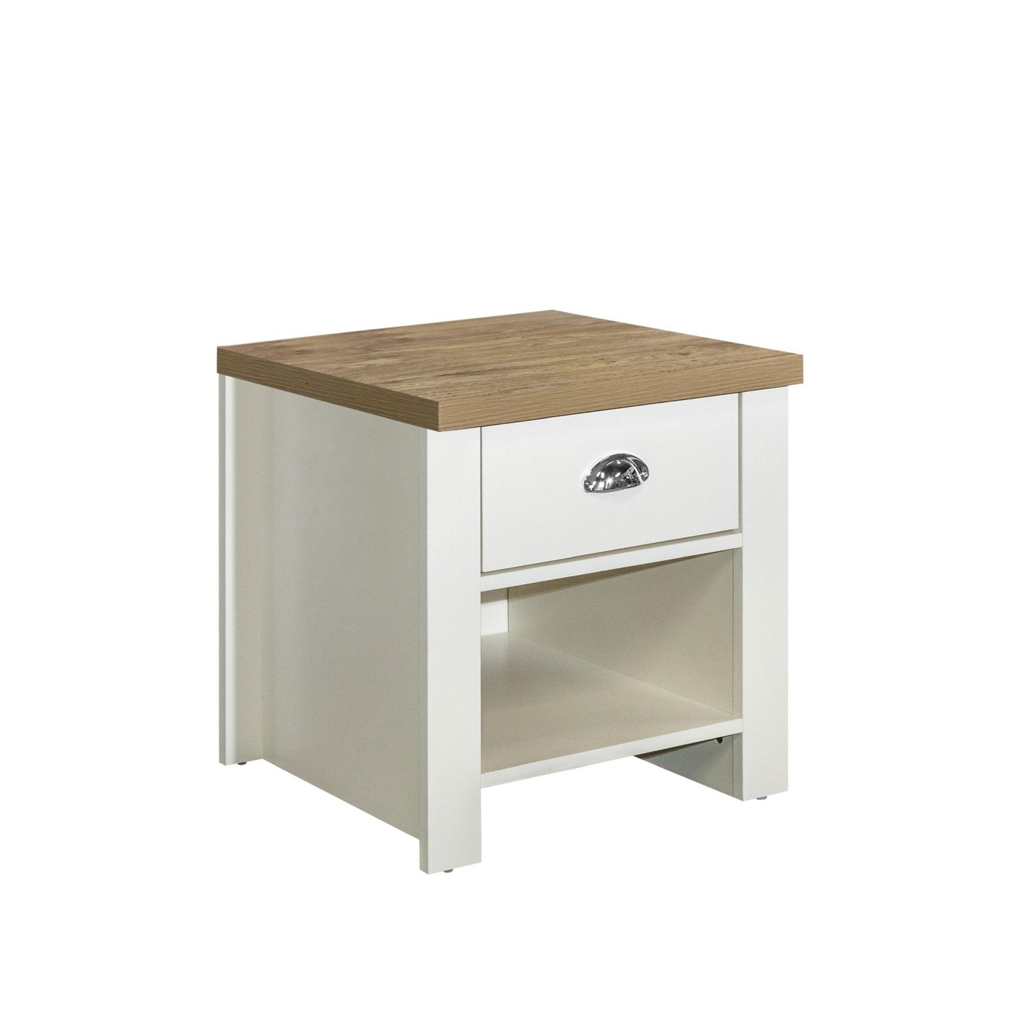 Highgate Lamp Table - 1 Drawer - Cream Painted