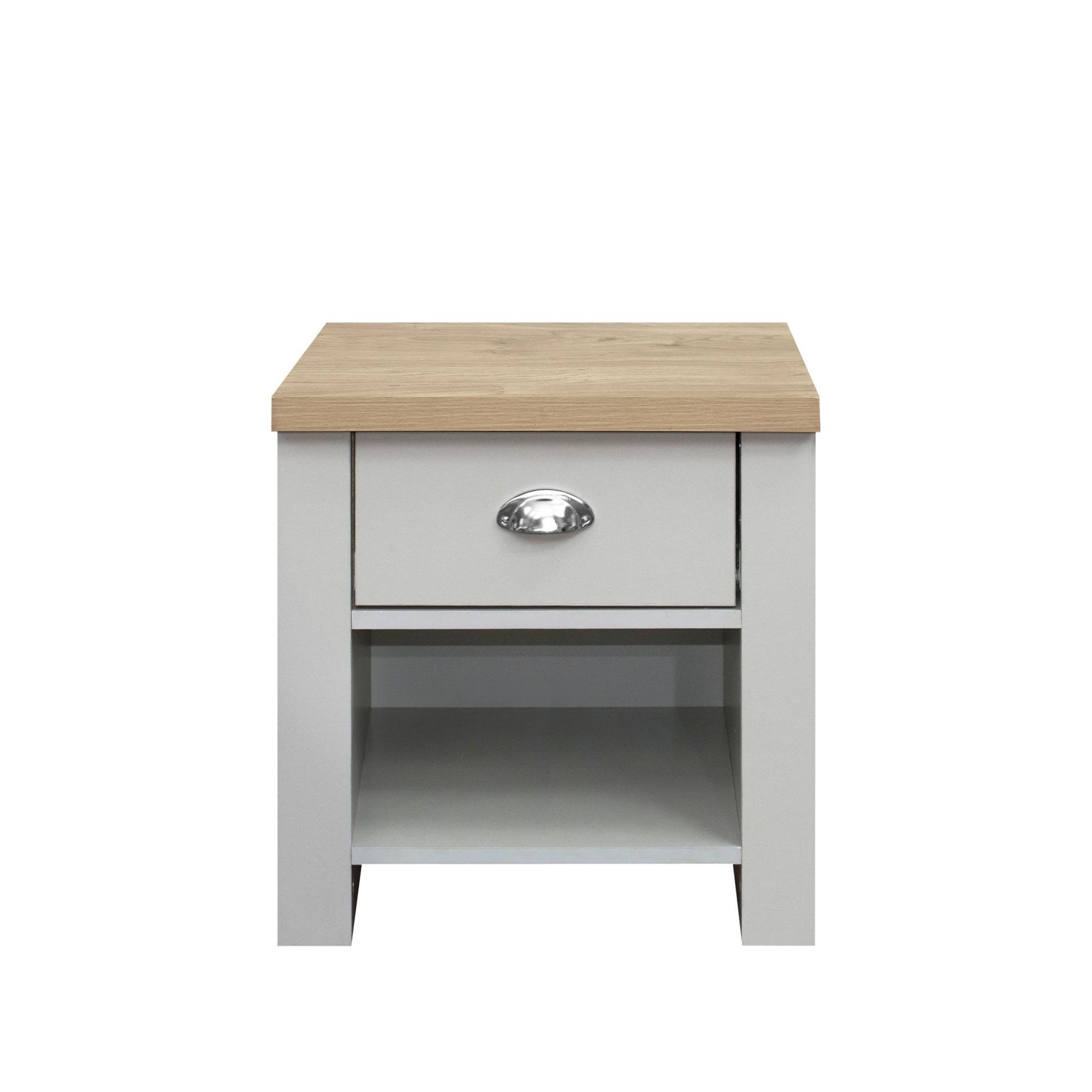 Highgate Lamp Table - 1 Drawer - Grey Painted