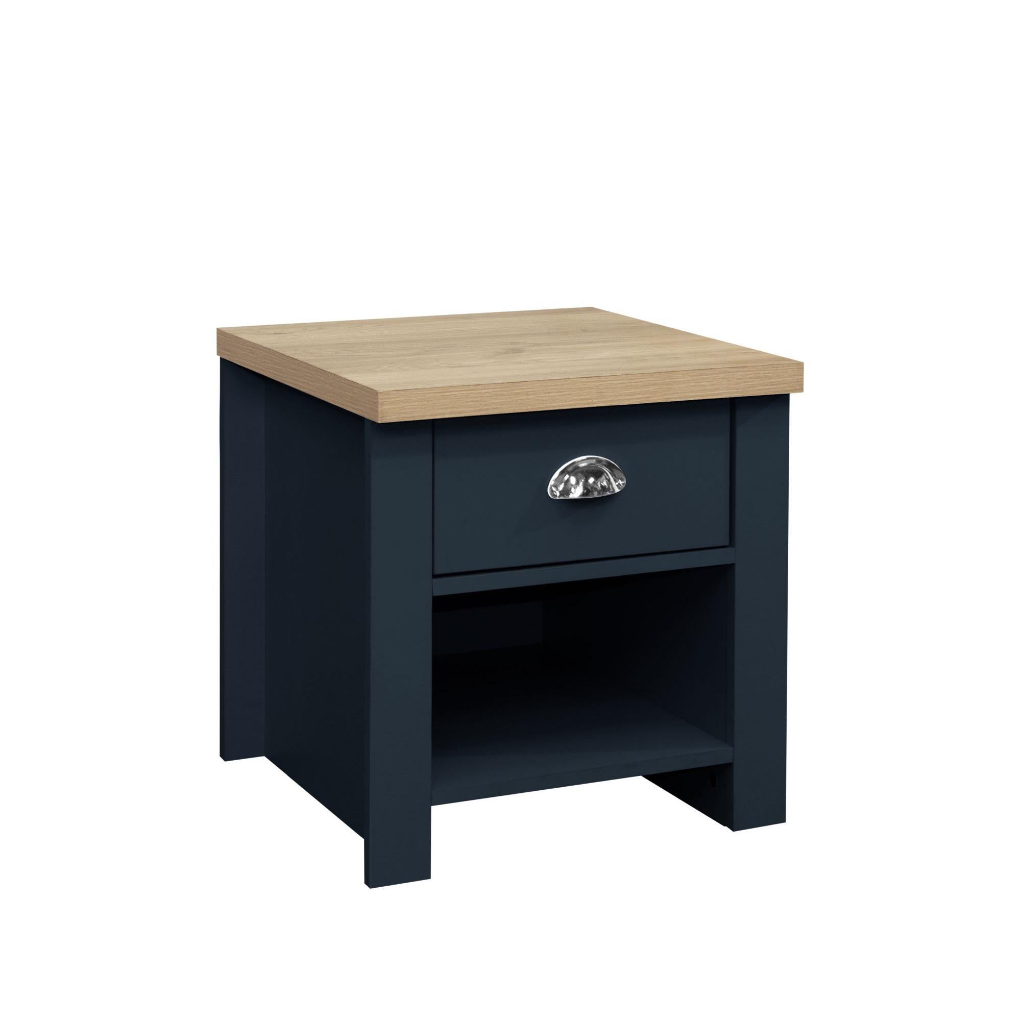Highgate Lamp Table - 1 Drawer - Navy Blue Painted