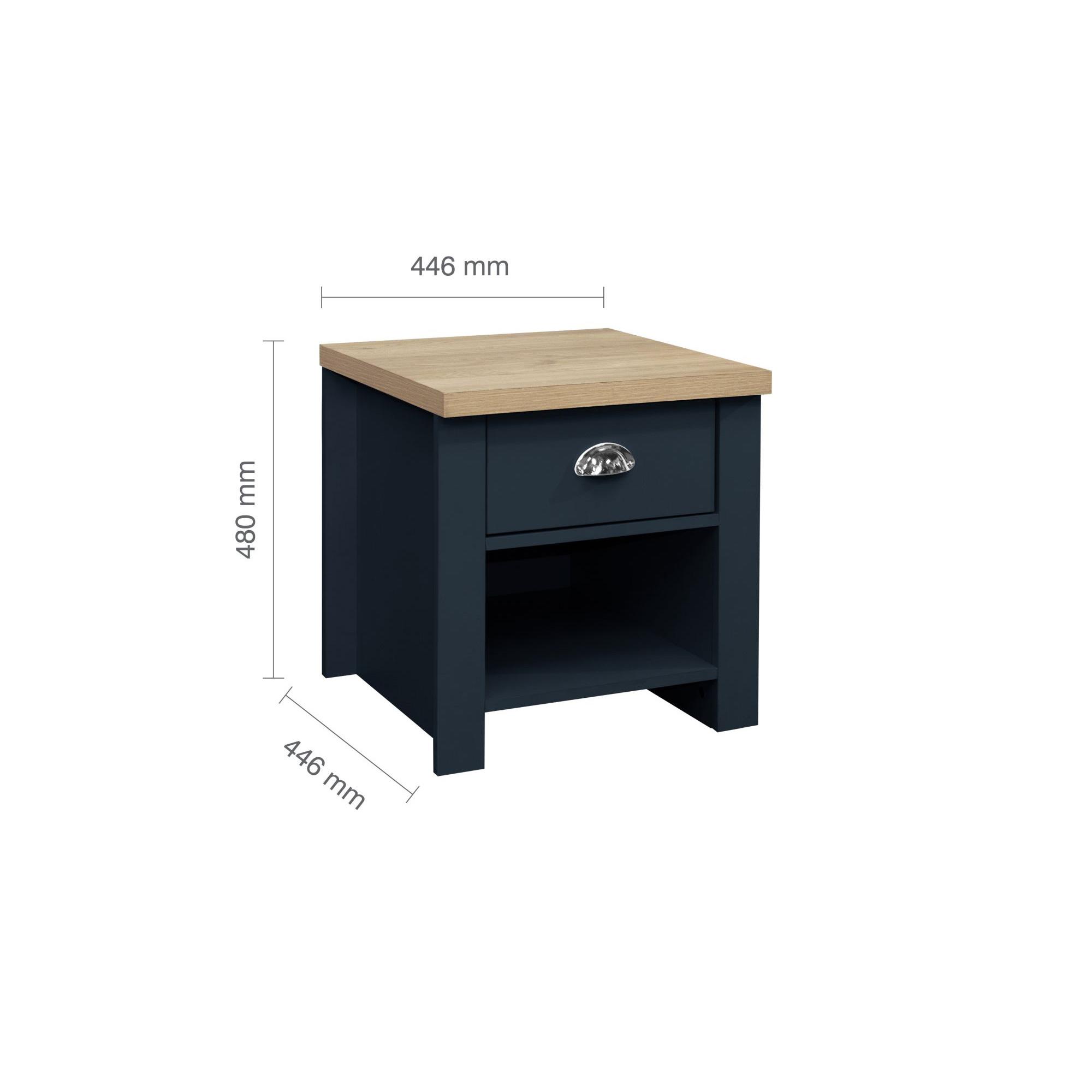 Highgate Lamp Table - 1 Drawer - Navy Blue Painted