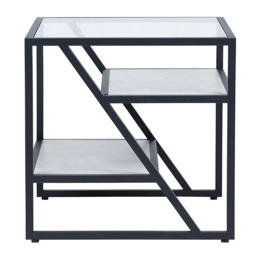 Ibarra End Table - Square - Black and Grey
