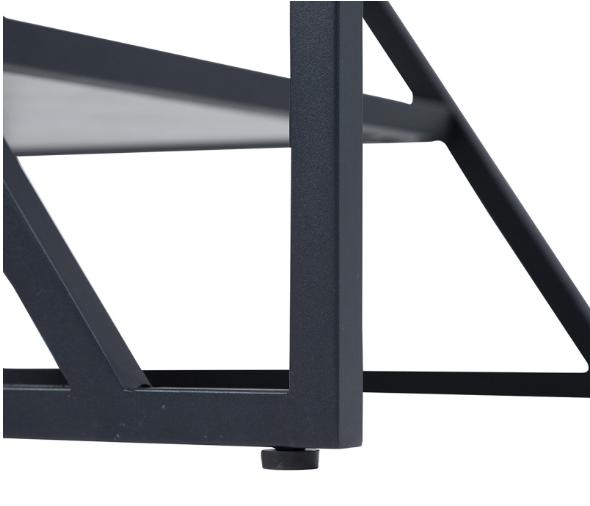 Ibarra End Table - Square - Black and Grey