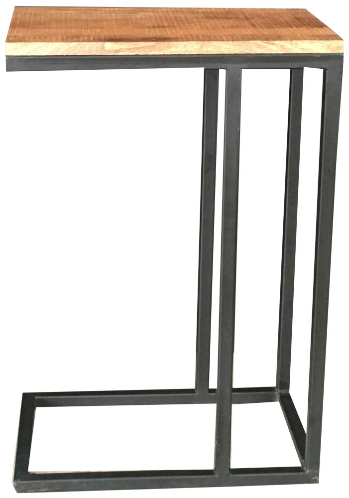 Industrial Mango Wood Large Side Table