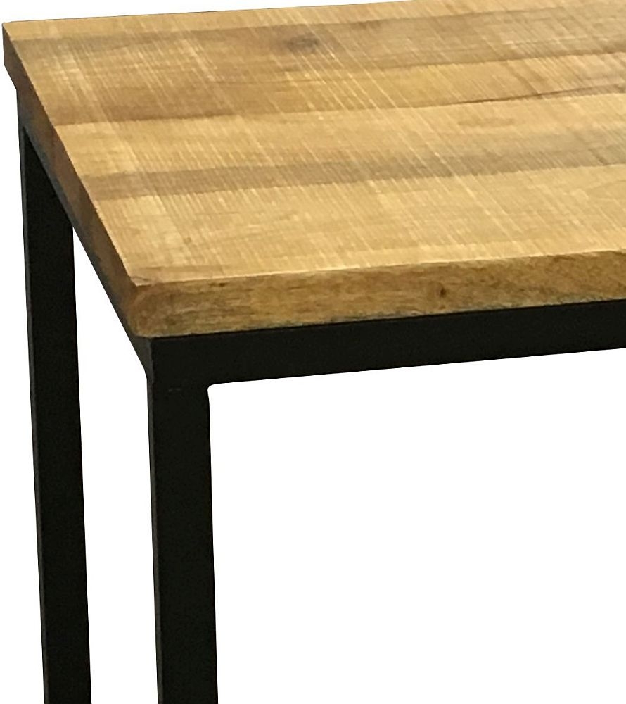 Industrial Mango Wood Side Table