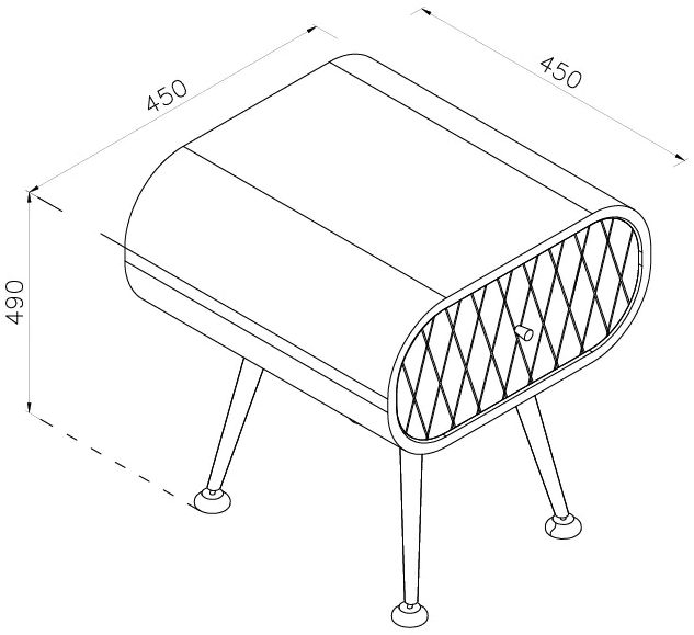 Astana Lamp Table - Grey Mist - JF912