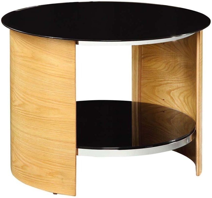 Curve Lamp Table - Oak - JF303