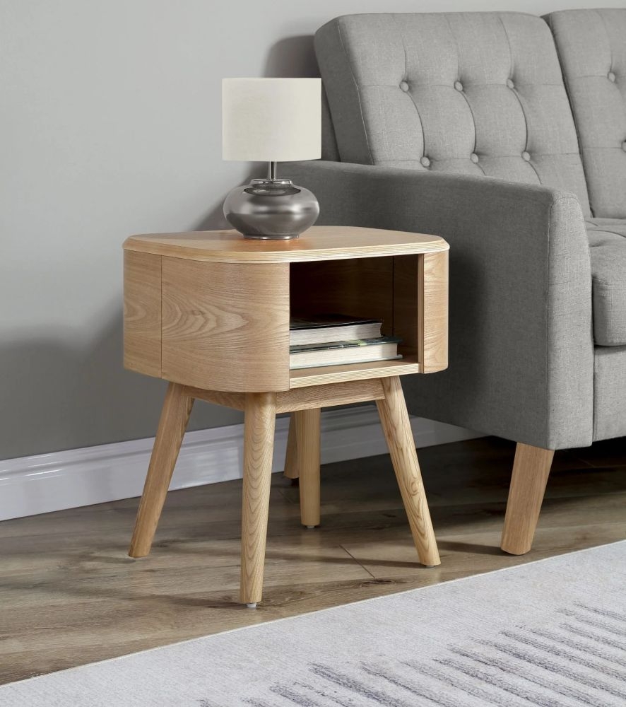 Oslo Lamp Table - Oak - JF812