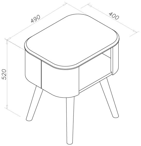 Oslo Lamp Table - Oak - JF812