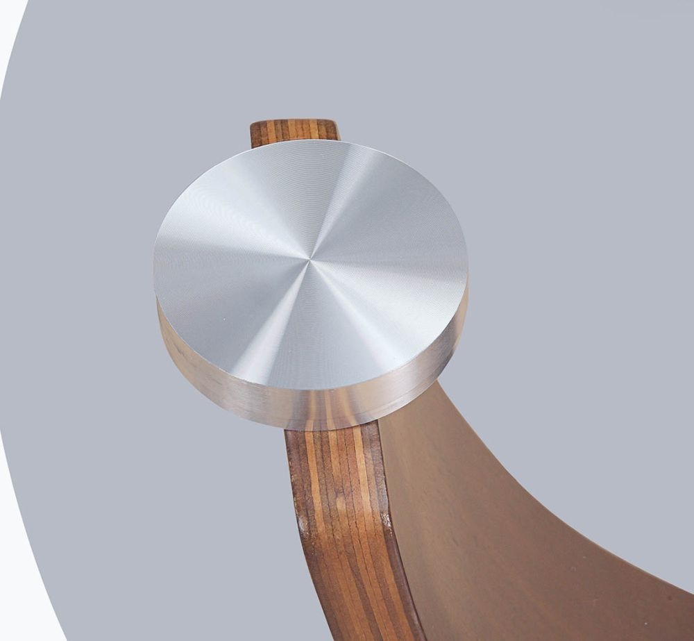 Siena Round Lamp Table - Walnut with Glass Top - JF309