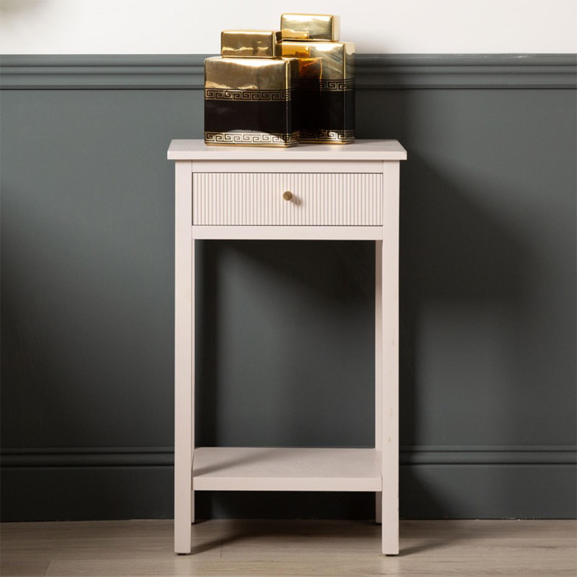 Lindon End Table - 1 Drawer - Summer Grey