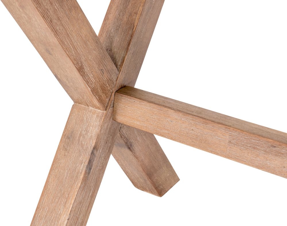 Pimlico Acacia Wood and Concrete Top X Leg Square Side Table