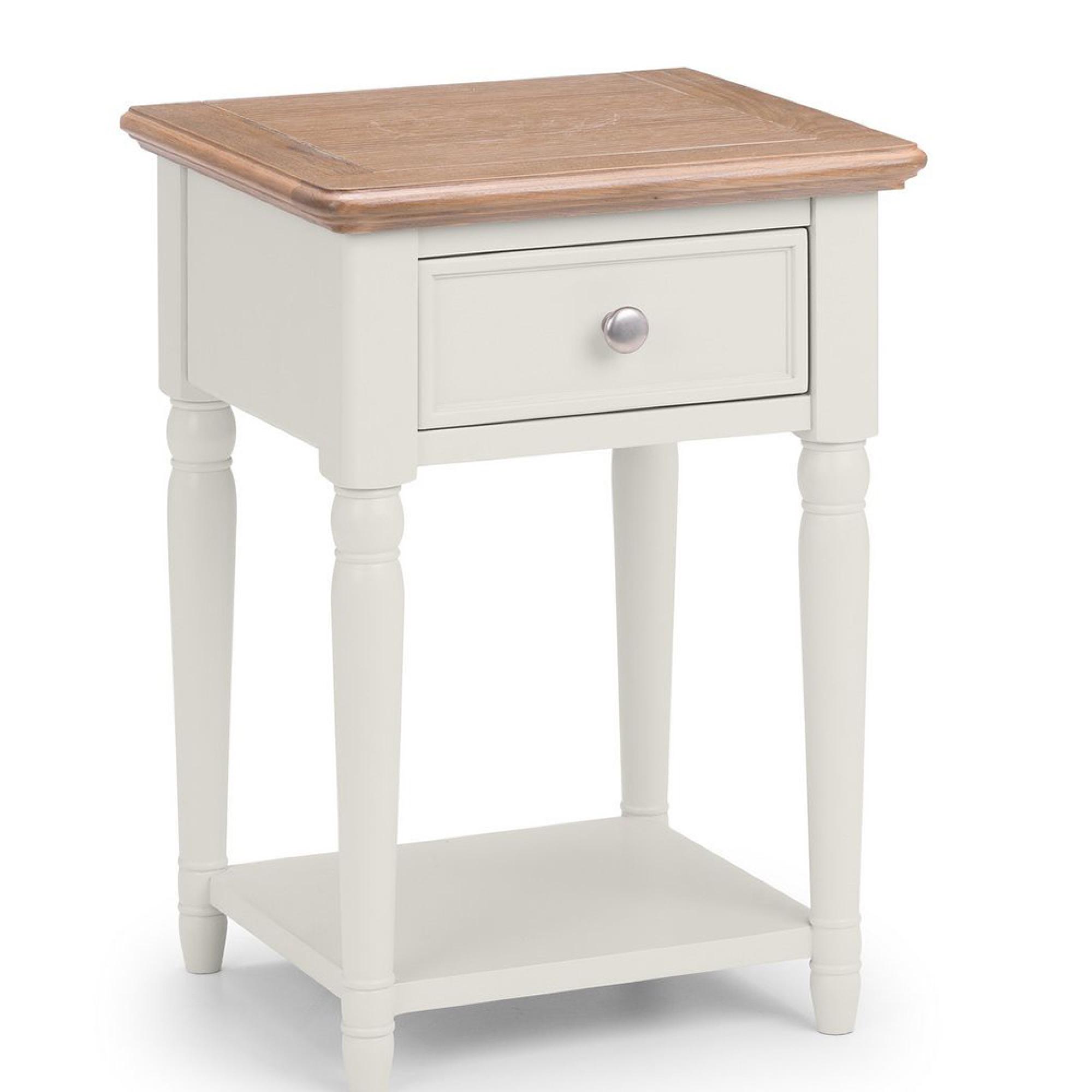 Provence Lamp Table - 1 Drawer - Grey