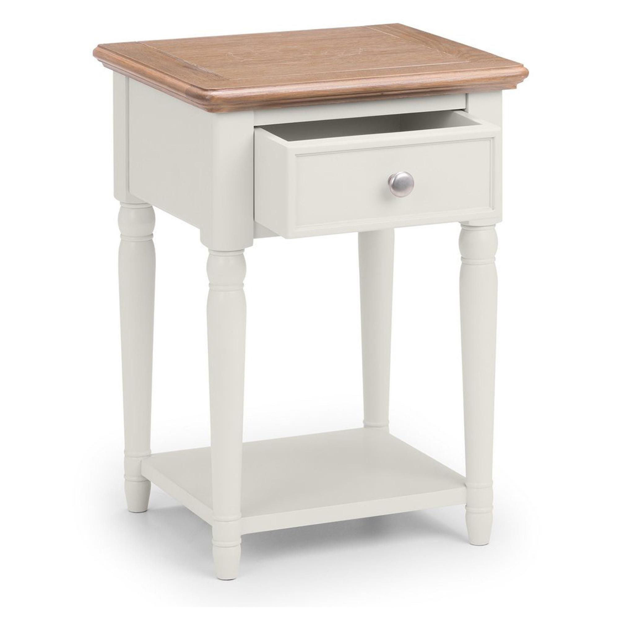 Provence Lamp Table - 1 Drawer - Grey
