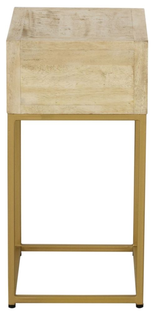 Rattan 1 Drawer Side Table