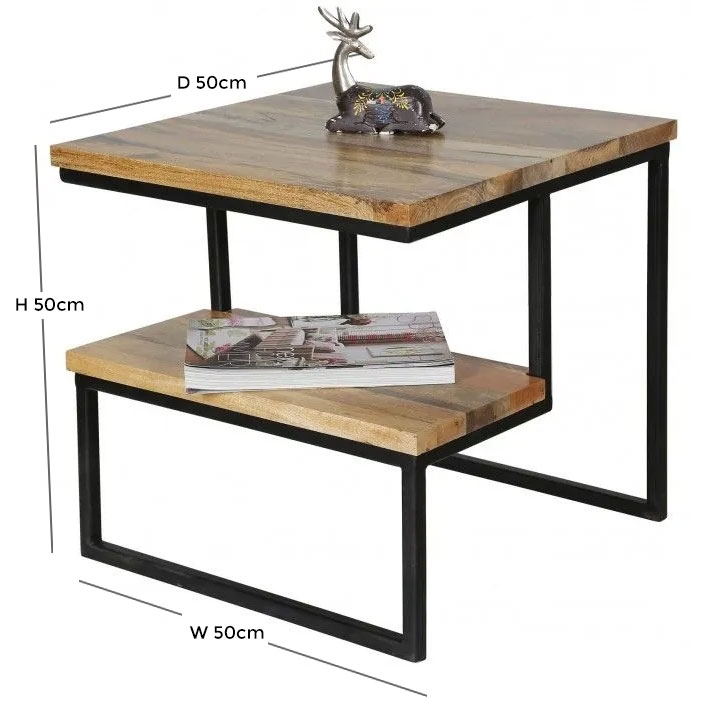 Ravi Mango Wood Step Accent Table