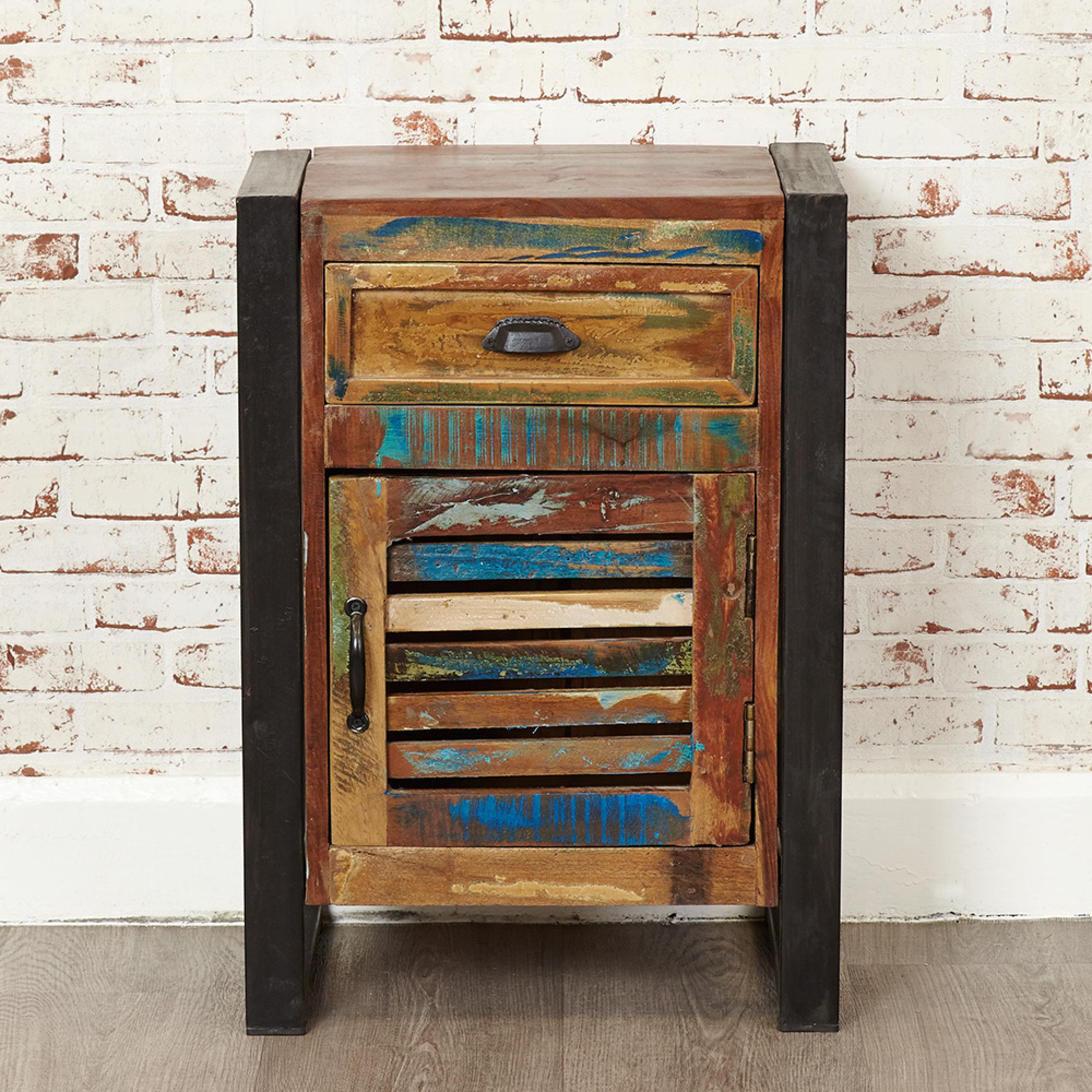 Urban Chic Reclaimed Lamp Table - 1 Door