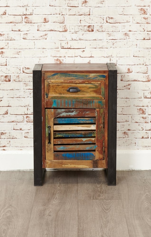 Urban Chic Reclaimed Lamp Table - 1 Door