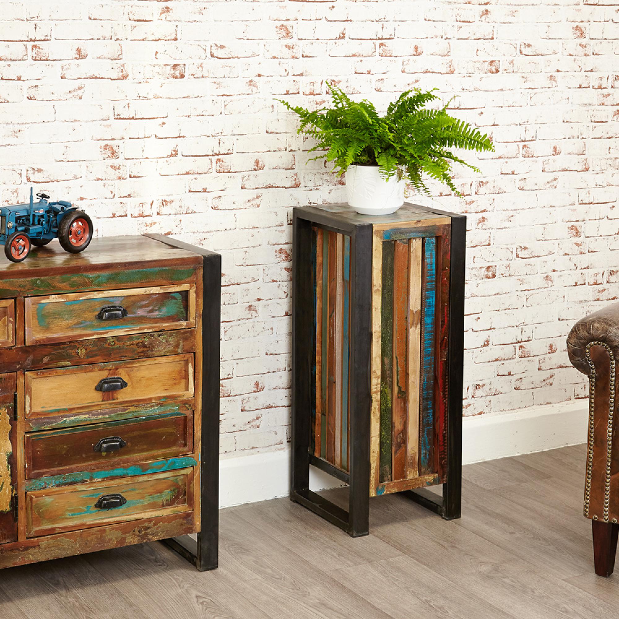 Urban Chic Reclaimed Tall Lamp Table