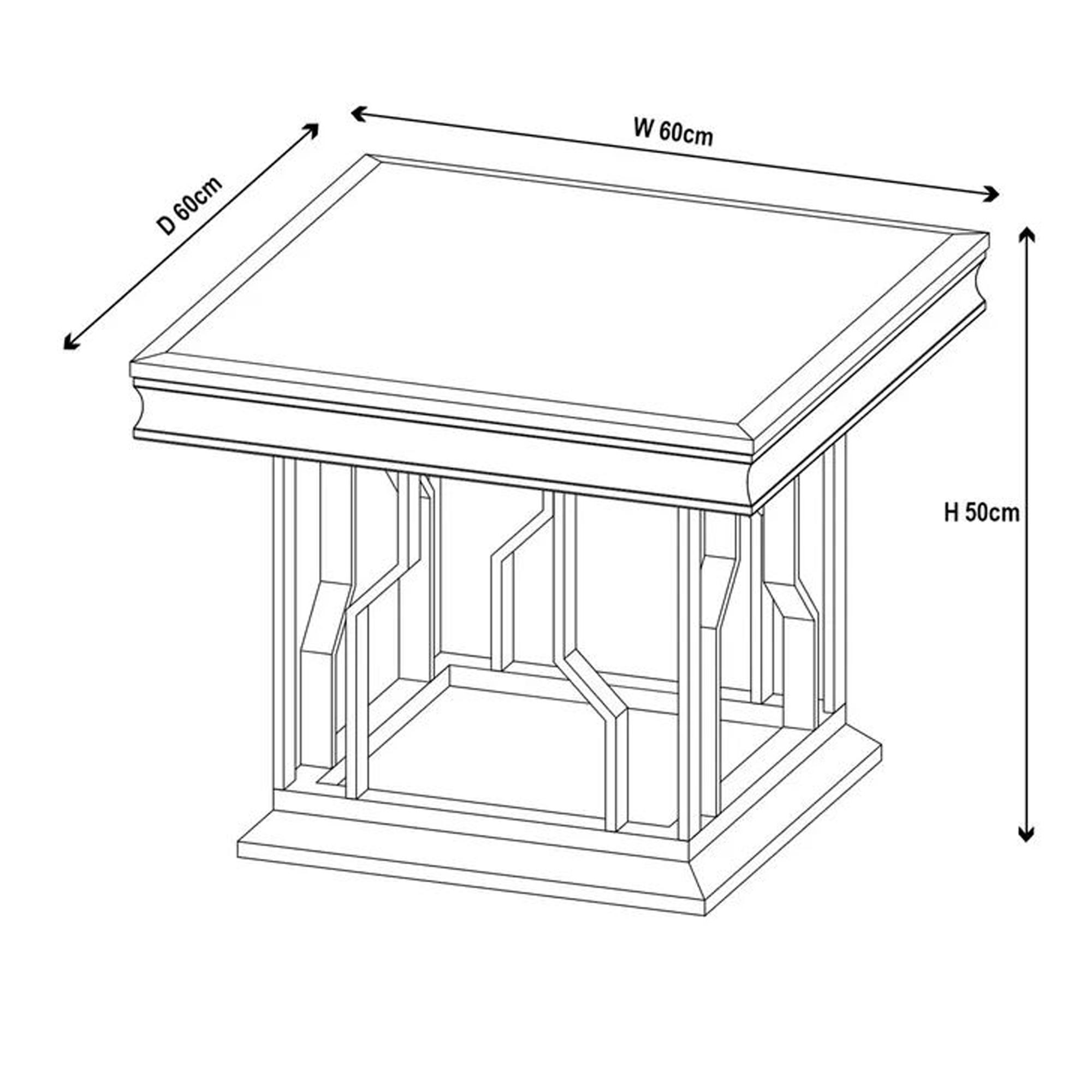 Vortex Side Table - Grey Marble & Chrome
