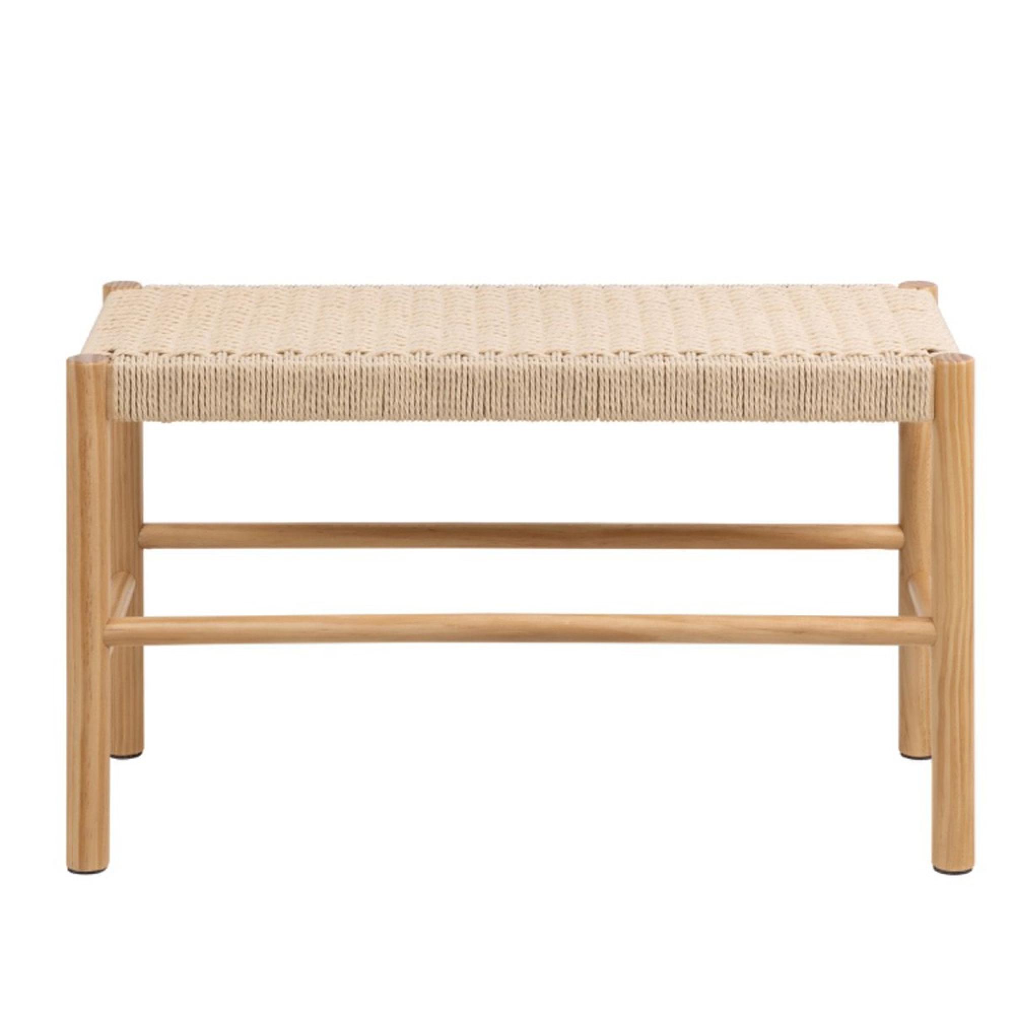 Alvin Off White Weaved Bench