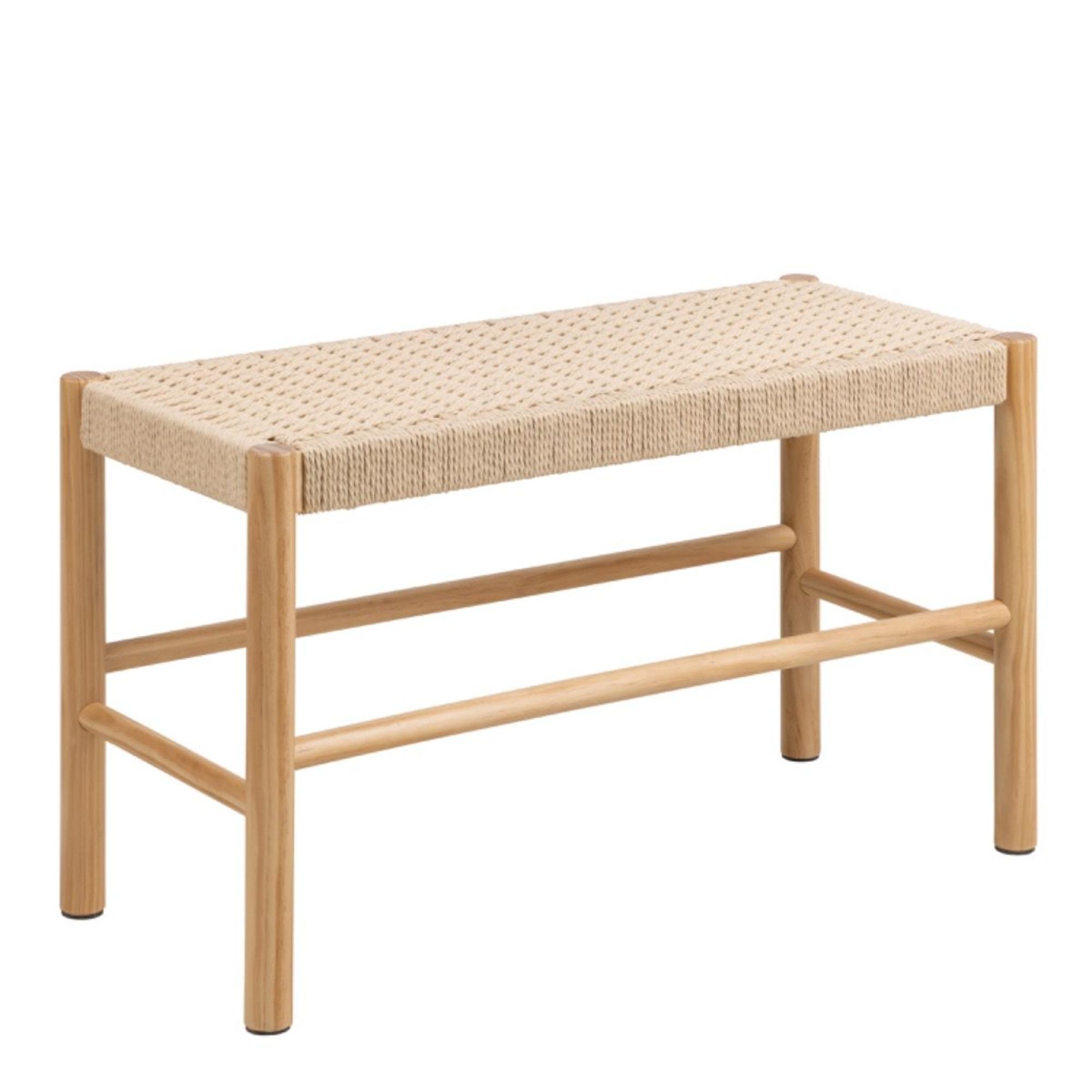 Alvin Off White Weaved Bench