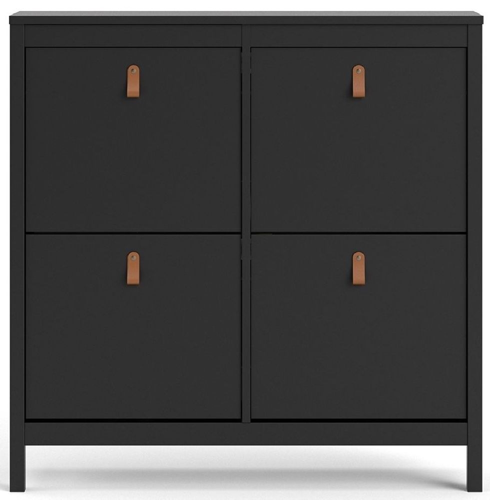 Barcelona Black 4 Drawer Shoe Cabinet