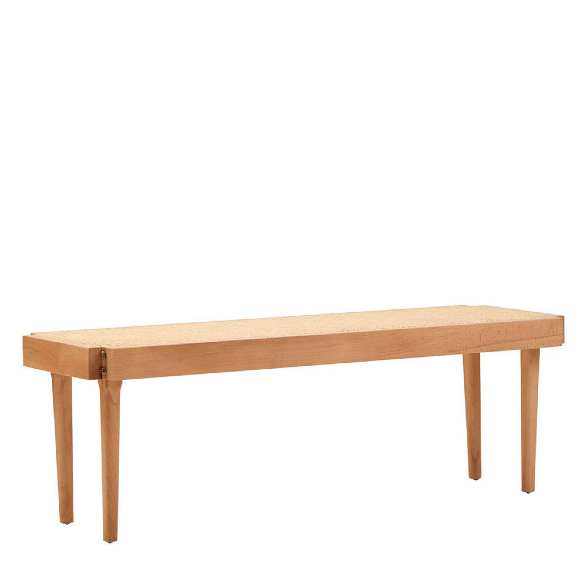 Cebu Bench - Natural Cane and Beech Wood