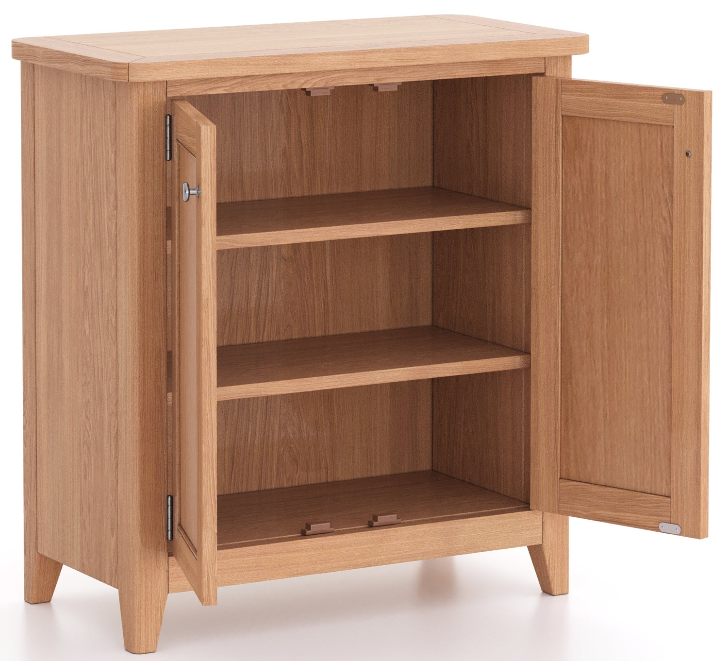 Arden Oak Compact 2 Door Storage Cabinet