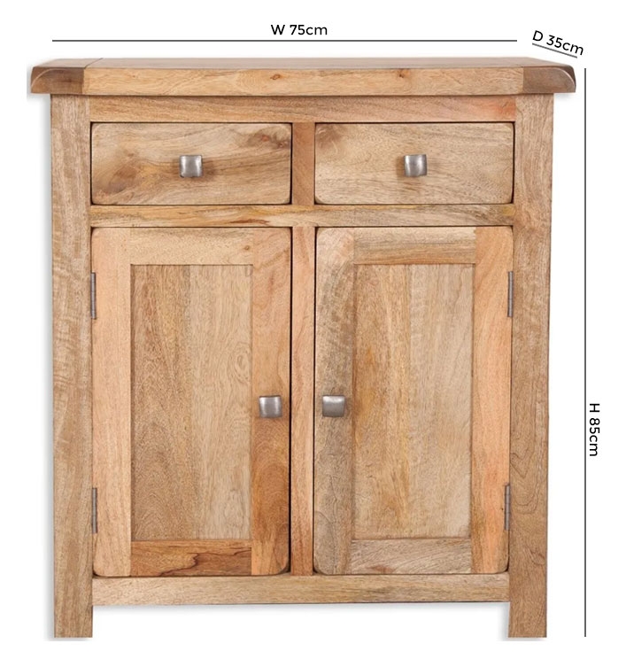 Bombay Solid Mango Wood 2 Door Hall Cabinet