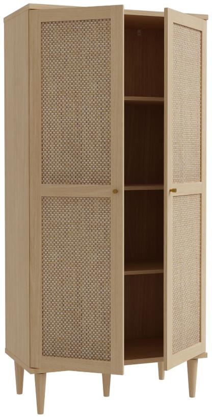Calasetta Rattan 2 Door Hall Cabinet