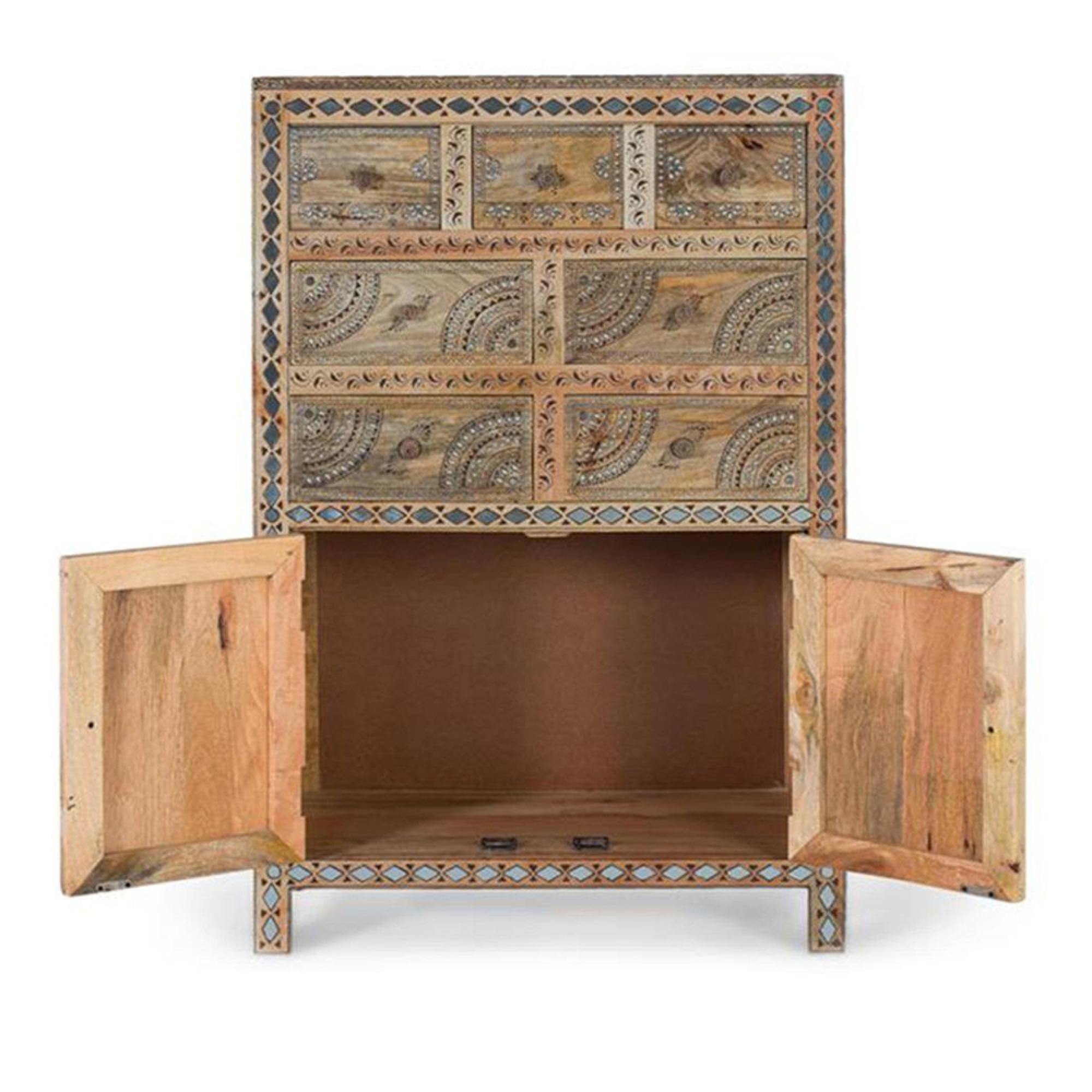 Clearance - Savona Mango Wood Painted 2 Door Hall Cabinet - FSS16470